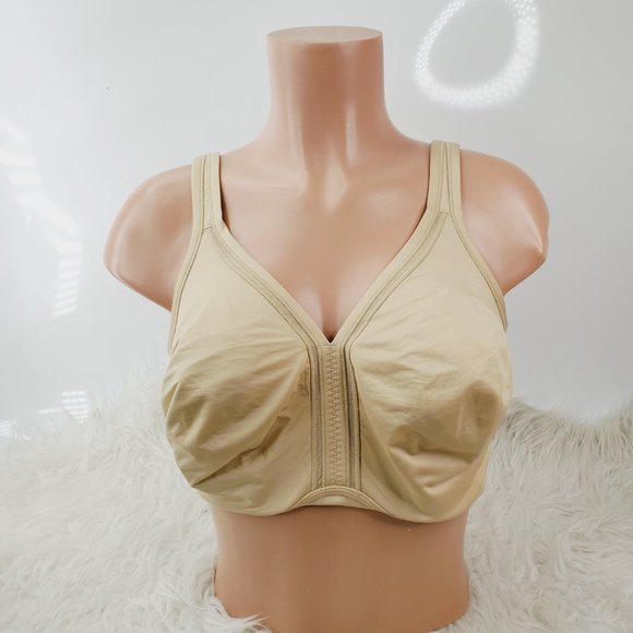 Cacique Women's Beige Cotton Lightly Lined Full Coverage No Wire T-Shirt Bra 38G - Picture 2 of 8